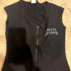 zip up harley davison shirt